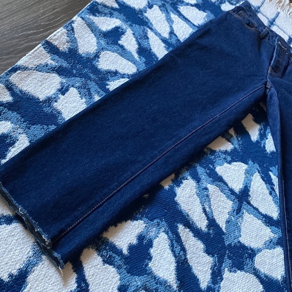 J. Galt small cotton dark denim raw hem high waisted jeans - Picture 5 of 15